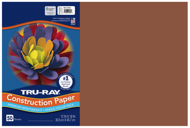 paper construction brown 12 x 18 (pkg)