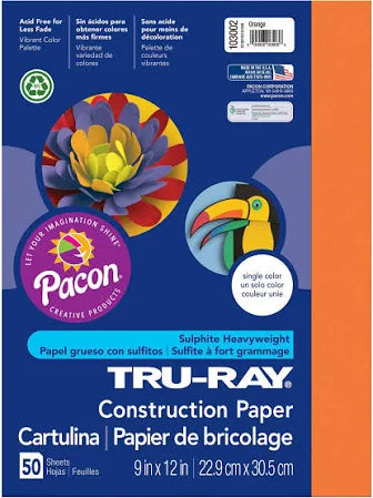 paper construction orange 12 x 18 (pkg)