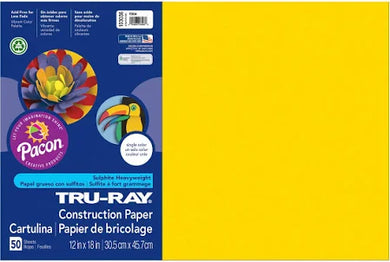 paper construction yellow 12 x 18 (pkg)