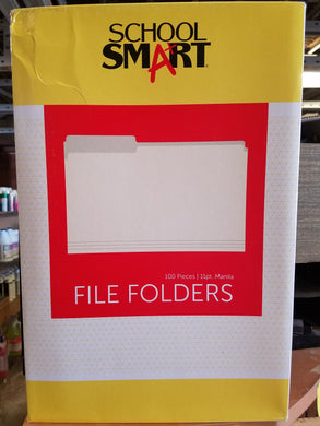 file folders manilla legal third cut 100 pieces (box)