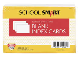 Cards Index 4x6 blank (pkg)