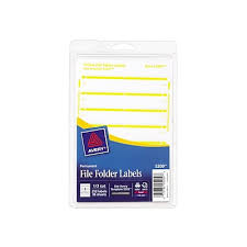 labels file yellow (box)