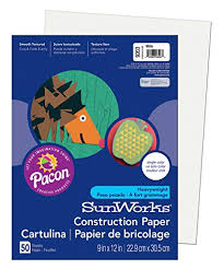 paper construction white 9 by 12 (pk of 50)