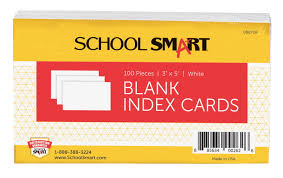 Cards Index 3x5 blank (pkg)