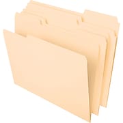 file folders manilla letter third cut 100 pieces (box)